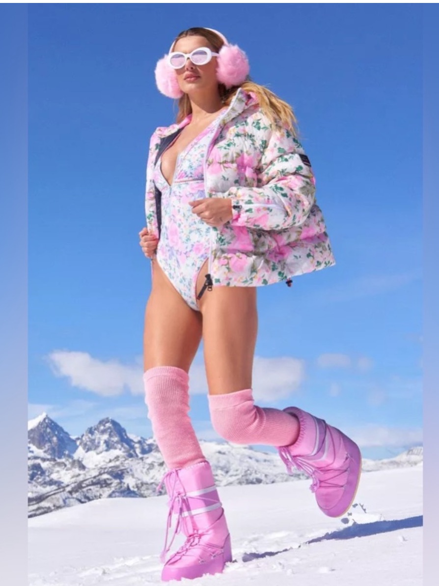 Bogner Pink Floral Ski Jacket Raissa X Loveshackfancy